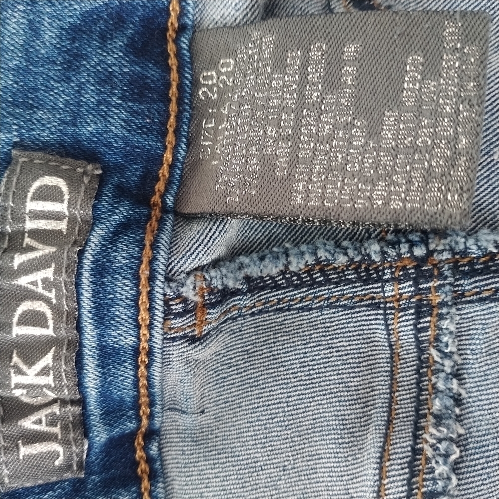 Jack David Distressed Medium Wash Straight Leg Jeans 20 - Picture 6 of 10
